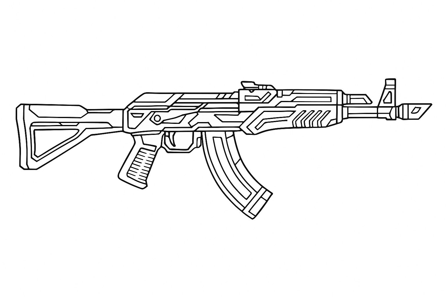 Future Neon AK Gun