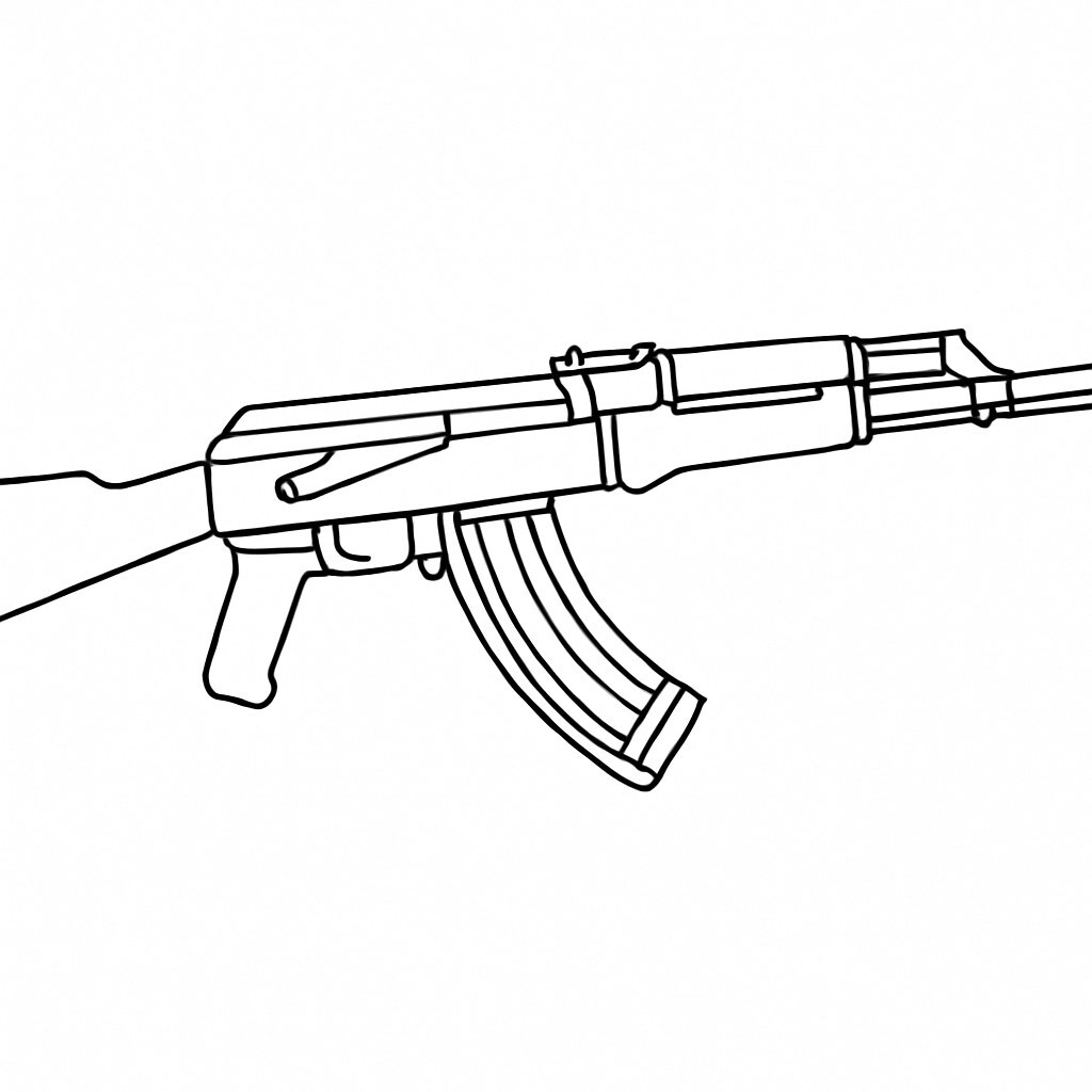 Luxurious Golden AK Rifle