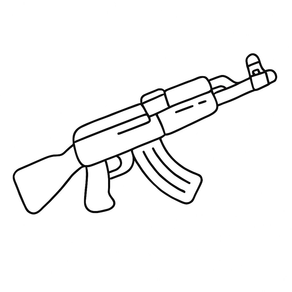 Cartoon AK Rifle