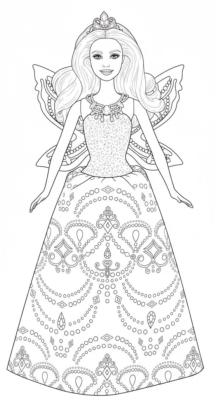 Barbie Dolls &amp; Princess Barbie Coloring Pages 2026 – Sparkling Sheets for Girls
