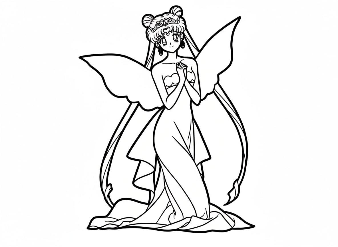 Crystal Moon Princess spreading her angel wings