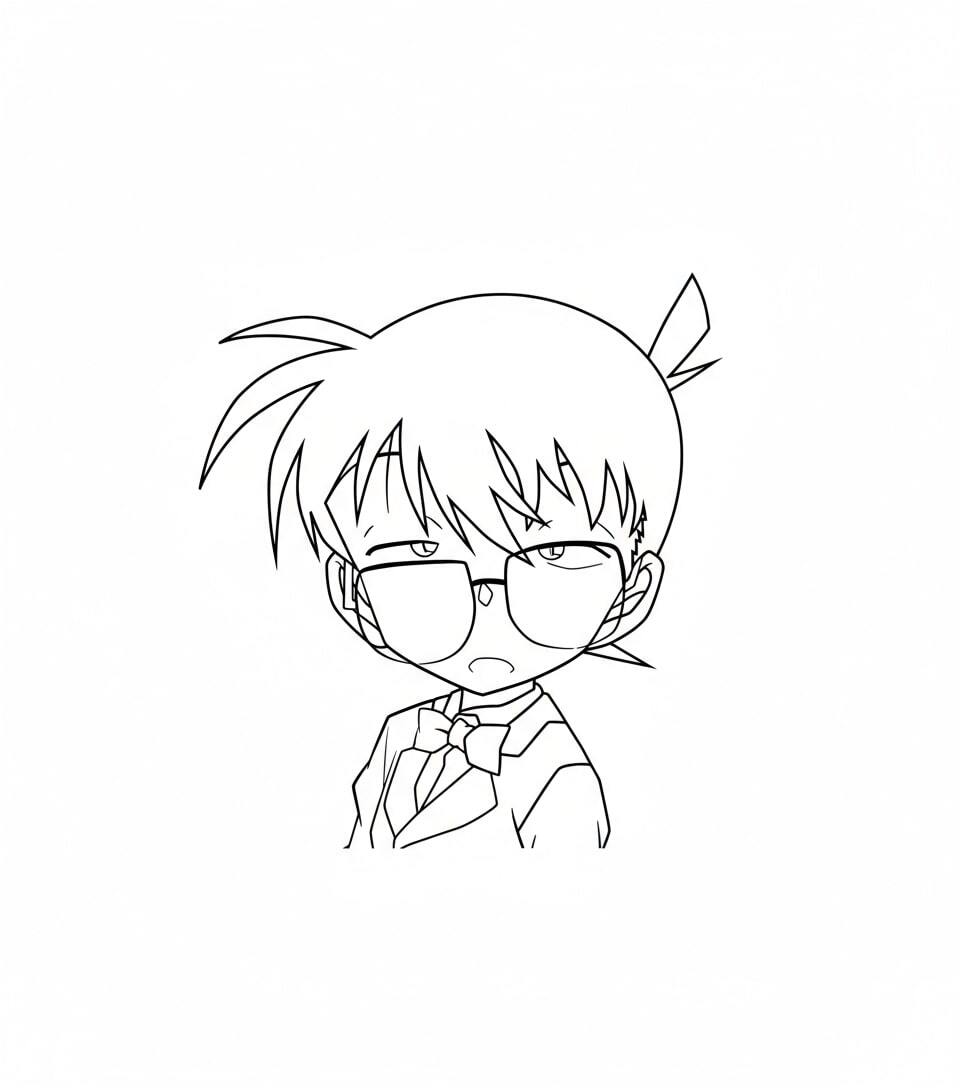 Conan smiling gently and adorably