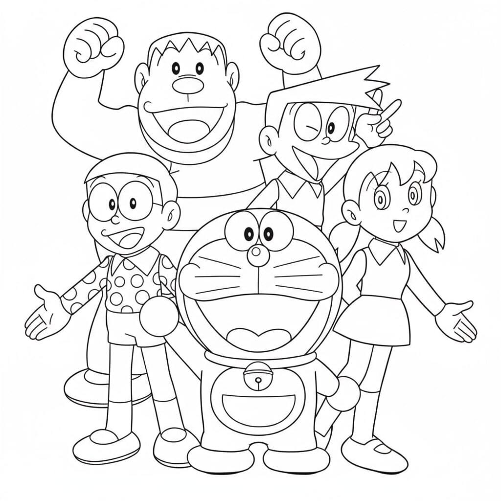 Doraemon and Friends Coloring Pages – Cute Sheets for Kids Learning to Color