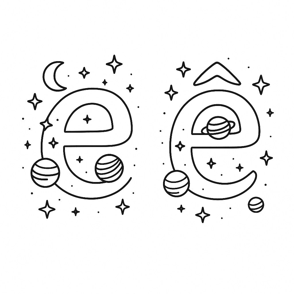 E and Ê Letters in the Universe