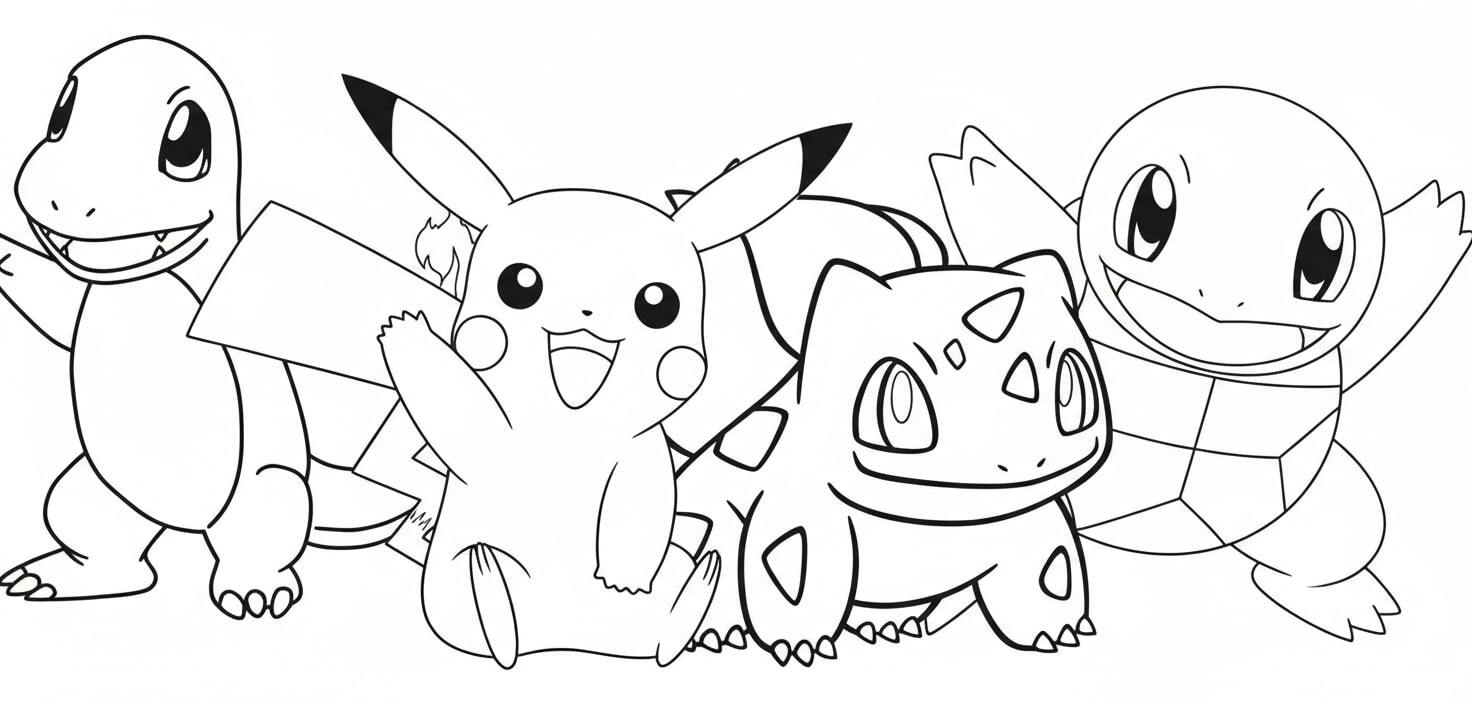 A Group of Pokémon Playing Together