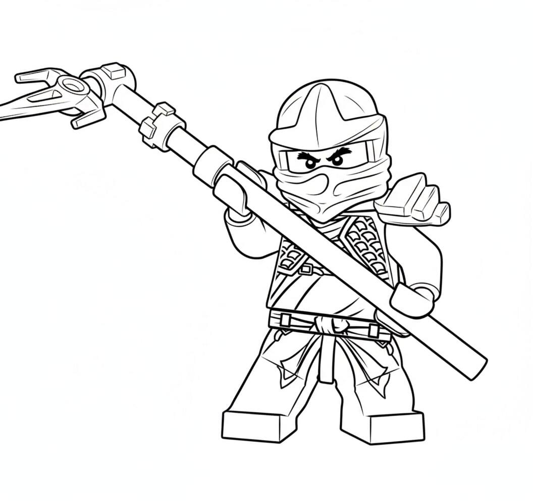 Ninjago Kai fighting with the fire sword