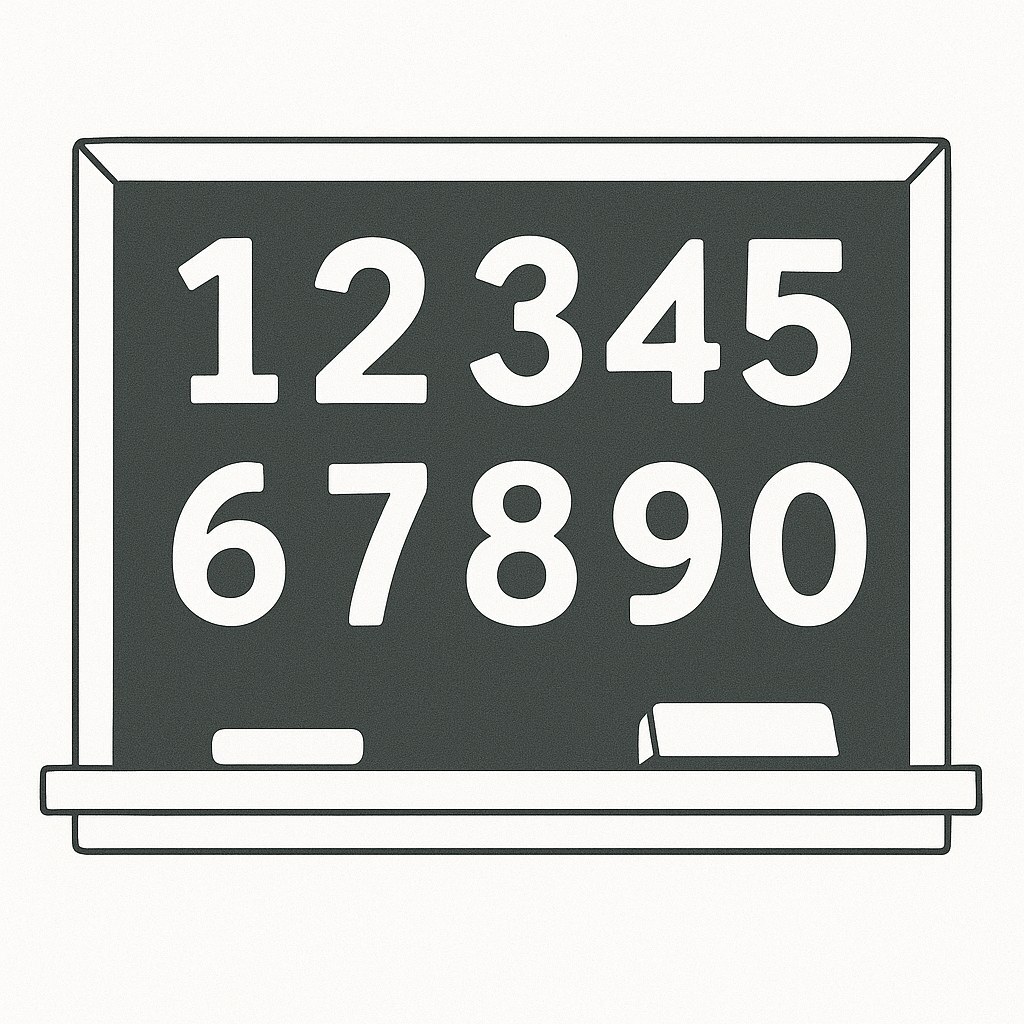 School-Themed Number Chart
