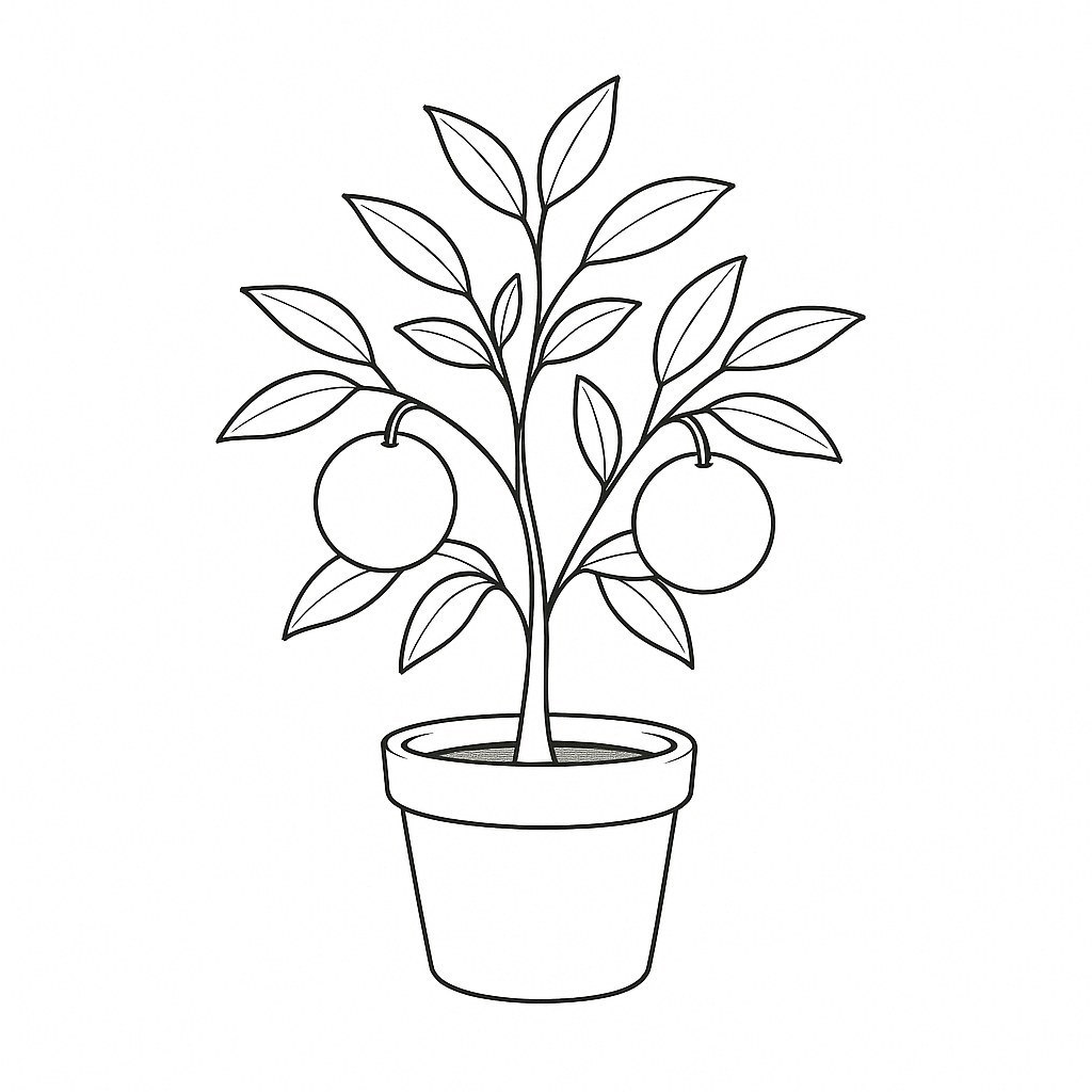 Mini Orange Tree in Pot