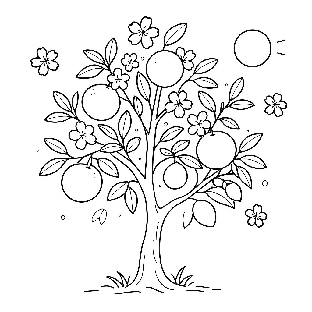 Japanese-Style Orange Tree