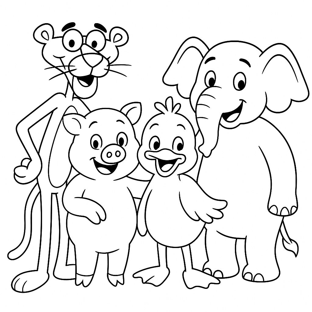 Pink Leopard and Friends