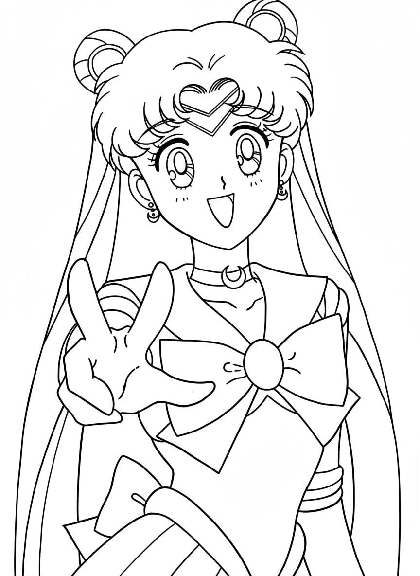 Sparkling Sailor Moon Coloring Pages – Free Printable Sheets for Girls
