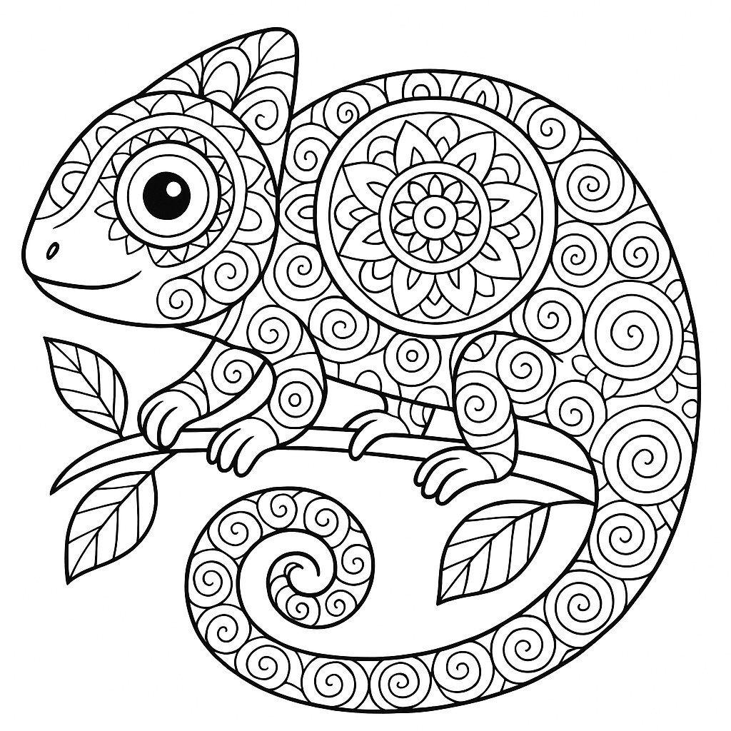 Mandala Pattern Chameleon