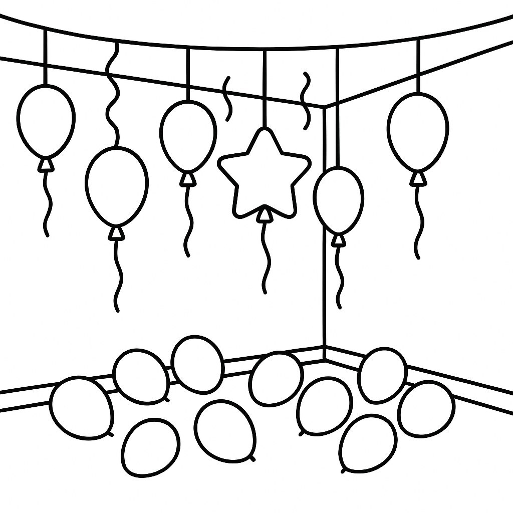 Balloons in Party Room