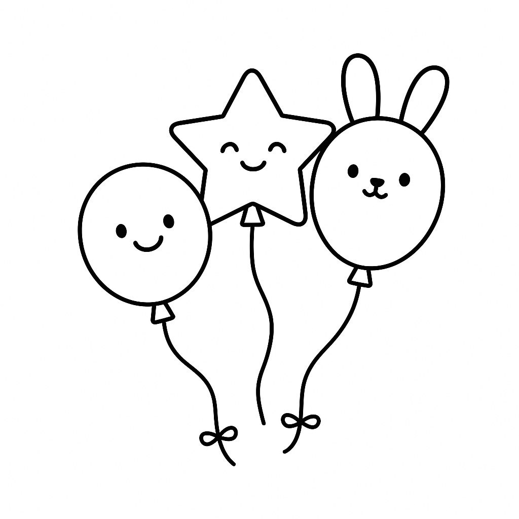 Cute Cartoon Balloons