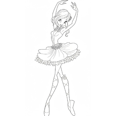 Adorable Winx Fairy Princess Coloring Pages for Kids
