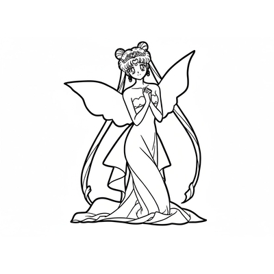 Crystal Sailor Moon Coloring Pages – Sparkling Sailor Moon Princess Artwork