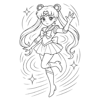 Cute Sailor Moon Coloring Pages for Kids 2026