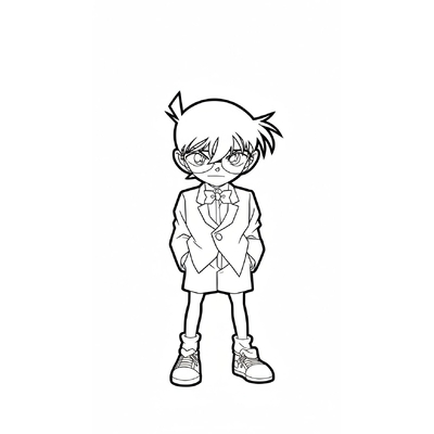 Detective Conan Coloring Pages – Perfect for Smart Boys