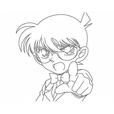 Detective Conan Coloring Pages – Perfect for Smart Boys