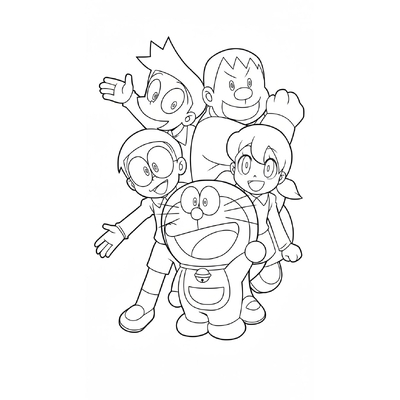 Doraemon and Friends Coloring Pages – Cute Sheets for Kids Learning to Color