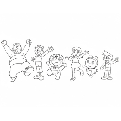 Doraemon and Friends Coloring Pages – Cute Sheets for Kids Learning to Color