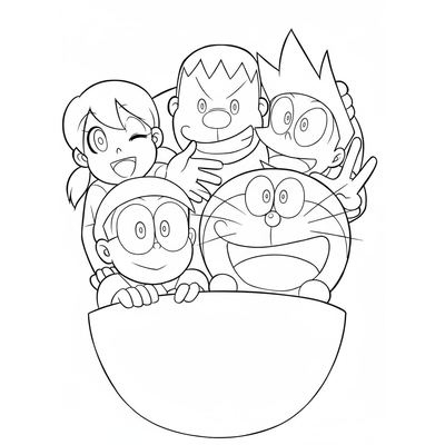 Doraemon and Friends Coloring Pages – Cute Sheets for Kids Learning to Color