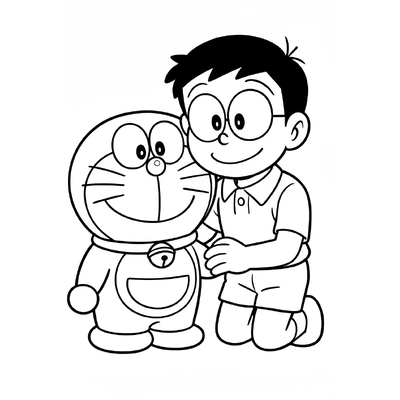 Doraemon and Nobita Coloring Pages 2026 – Cute Sheets for Kids Learning to Color