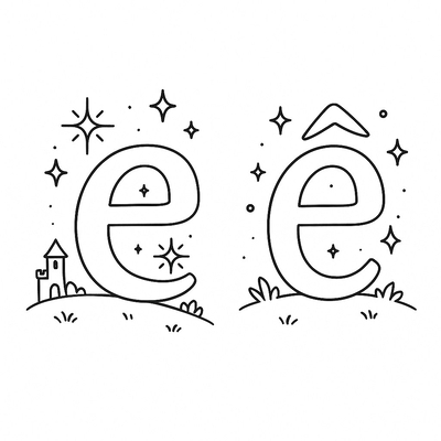 Letter E and Ê Coloring Pages for Kids to Learn with Fun 2026