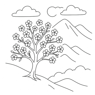 The Most Beautiful Apricot Blossom Tree Coloring Pages for Kids 2026