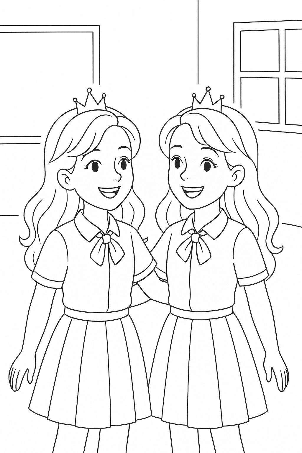 Twin Schoolgirl Princesses