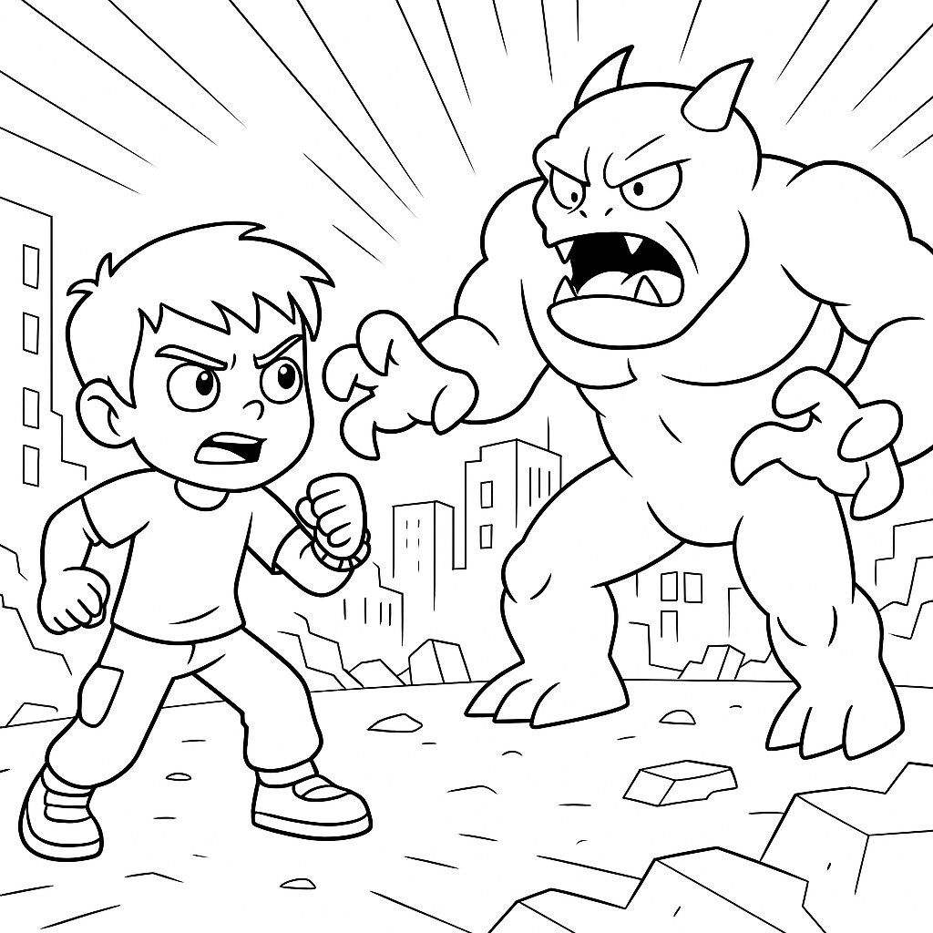 Ben Ten Coloring Pages for Kids 2026 – Easy-to-Color Ben10 Images