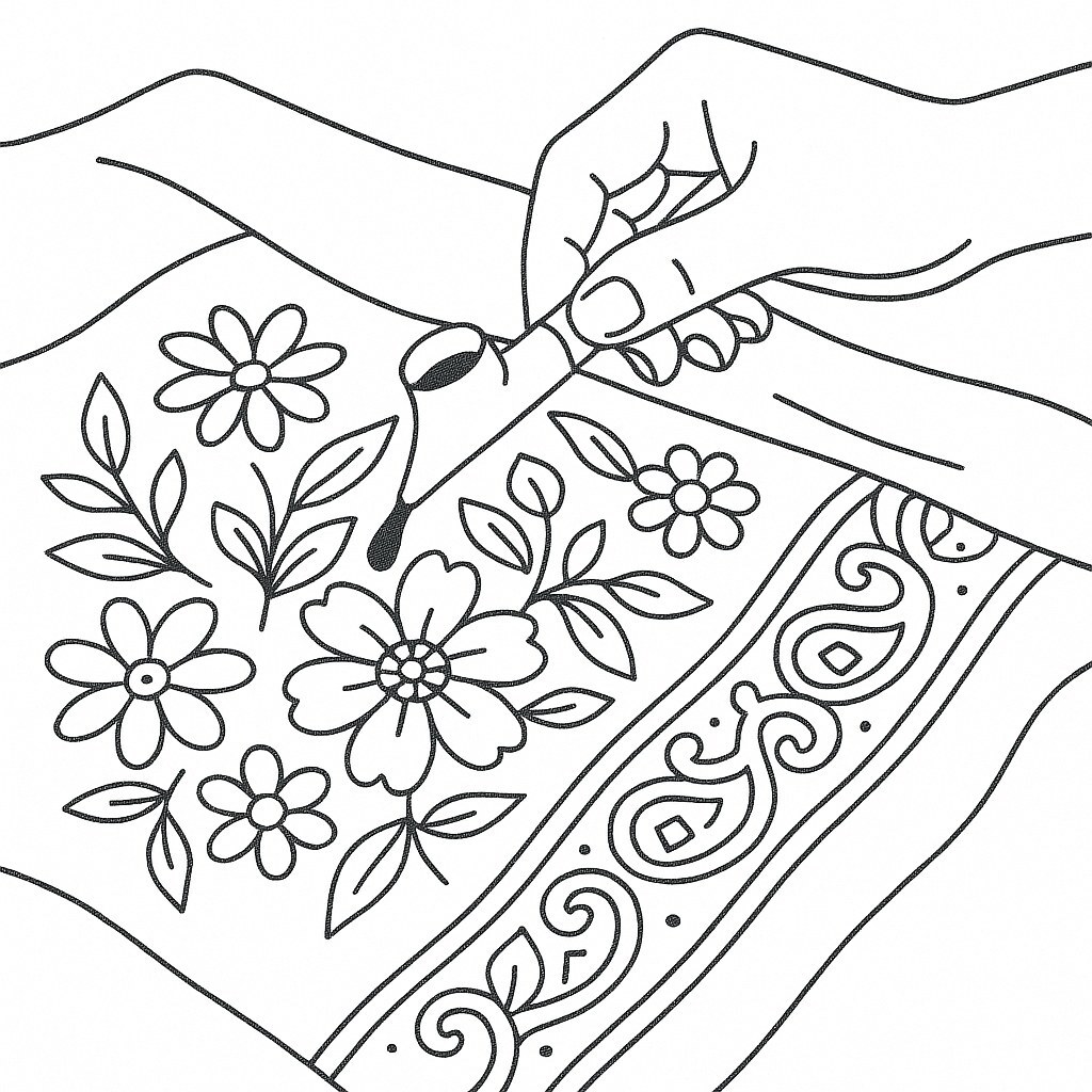 Batik Fabric Painting