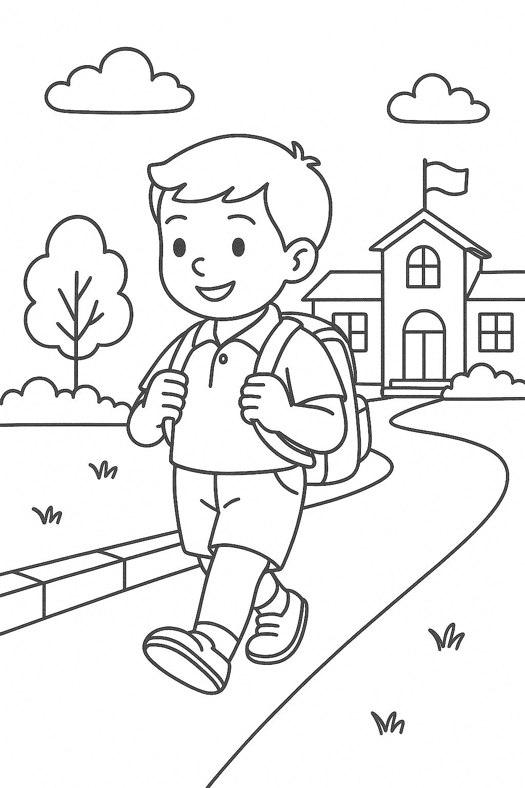 Student Going to School