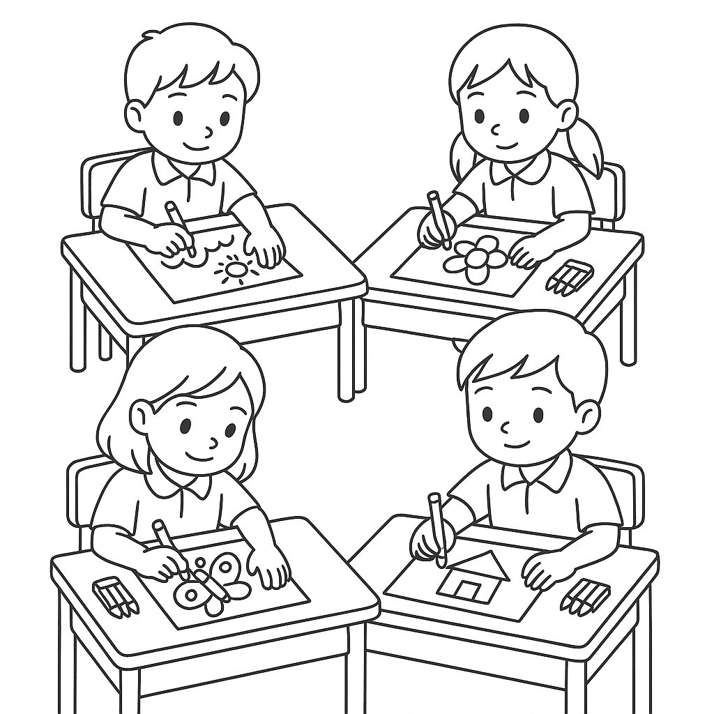 Students Drawing