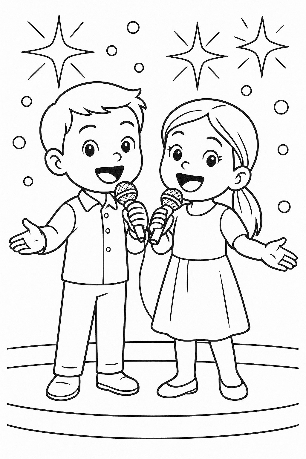 Coloring Pages of Kids as Singers – Creative and Fun Learning for Children 2026