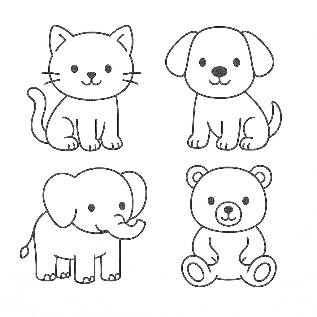 Cute Animal Coloring