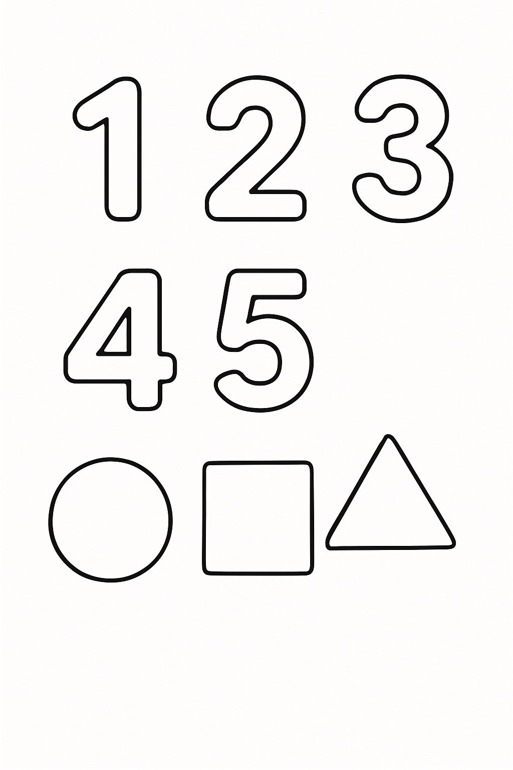 Number and Geometry Coloring Pages