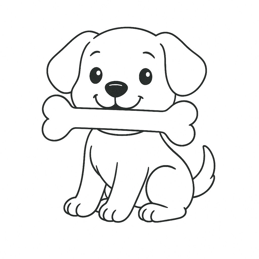 Cute Puppy Coloring Pages for Kids 2026
