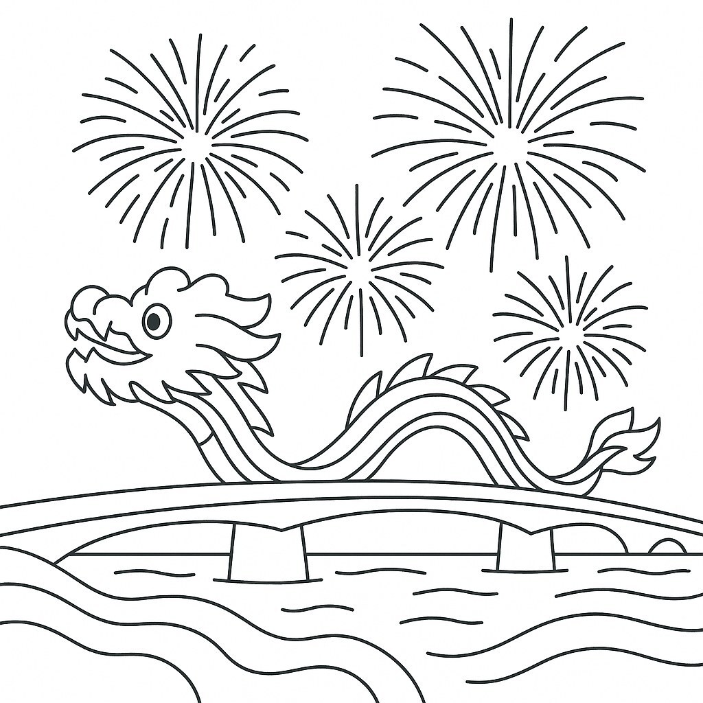 The Dragon Bridge and Fireworks