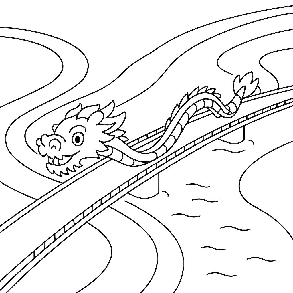 The Dragon Bridge from Above