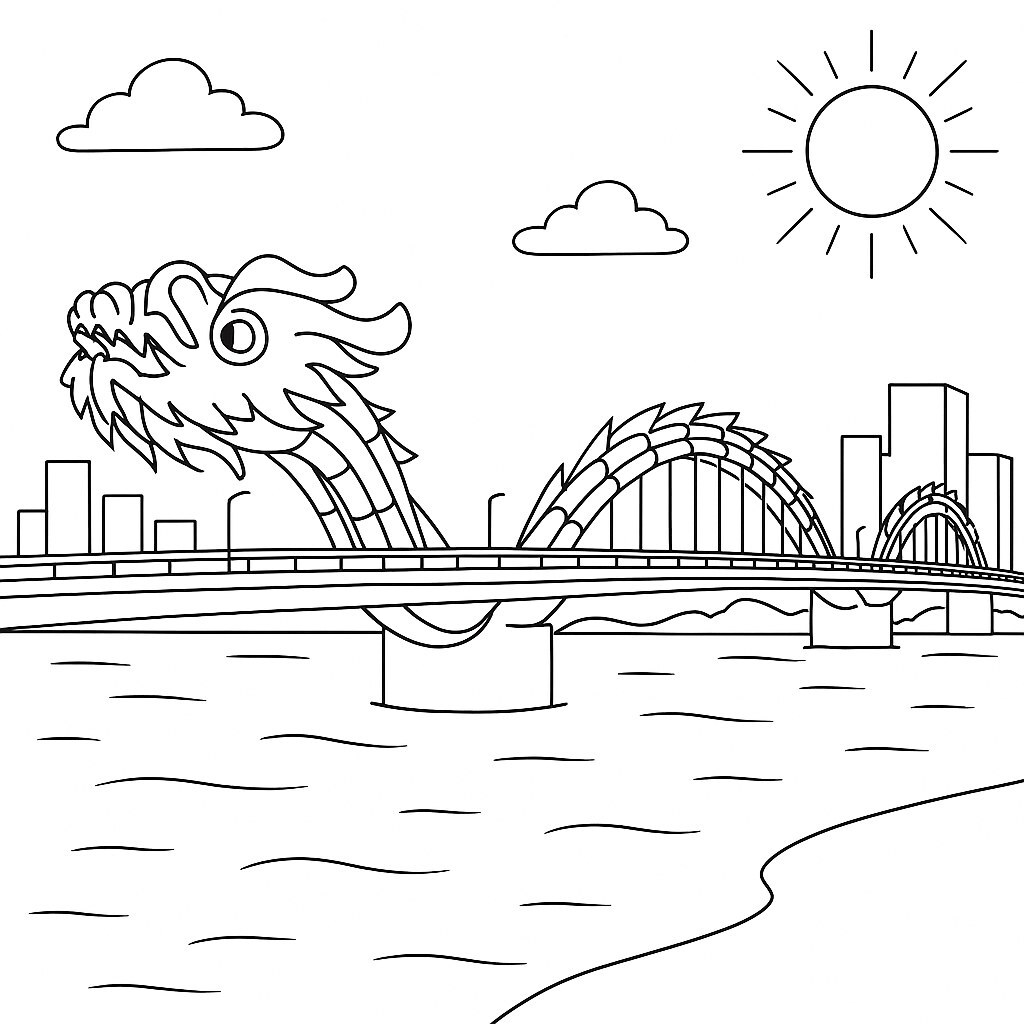 Dragon Bridge in Da Nang by Day