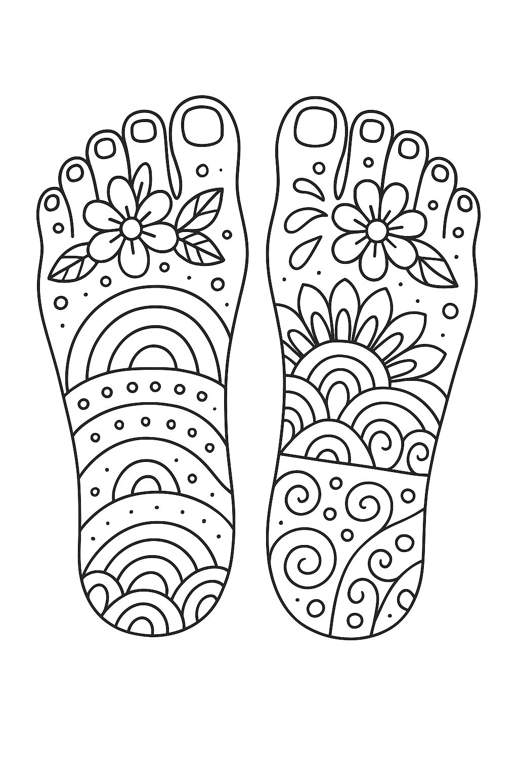 Artistic Feet Coloring