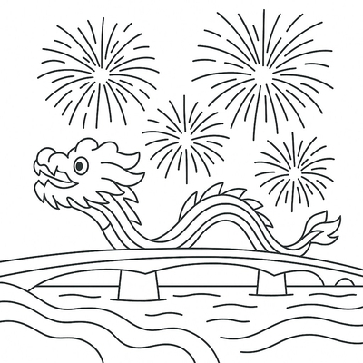 Dragon Bridge (Da Nang) Coloring Pages for Kids to Inspire Creativity 2026