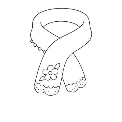 Scarf Coloring Pages for Kids 2026 – Cute and Easy Designs