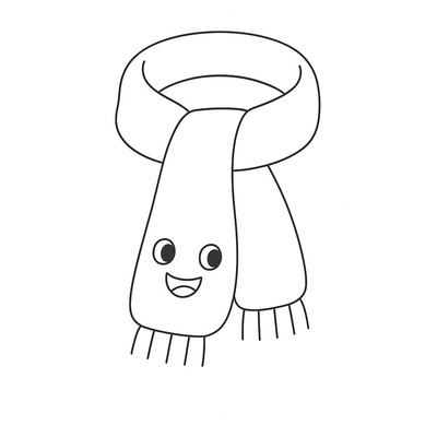 Scarf Coloring Pages for Kids 2026 – Cute and Easy Designs