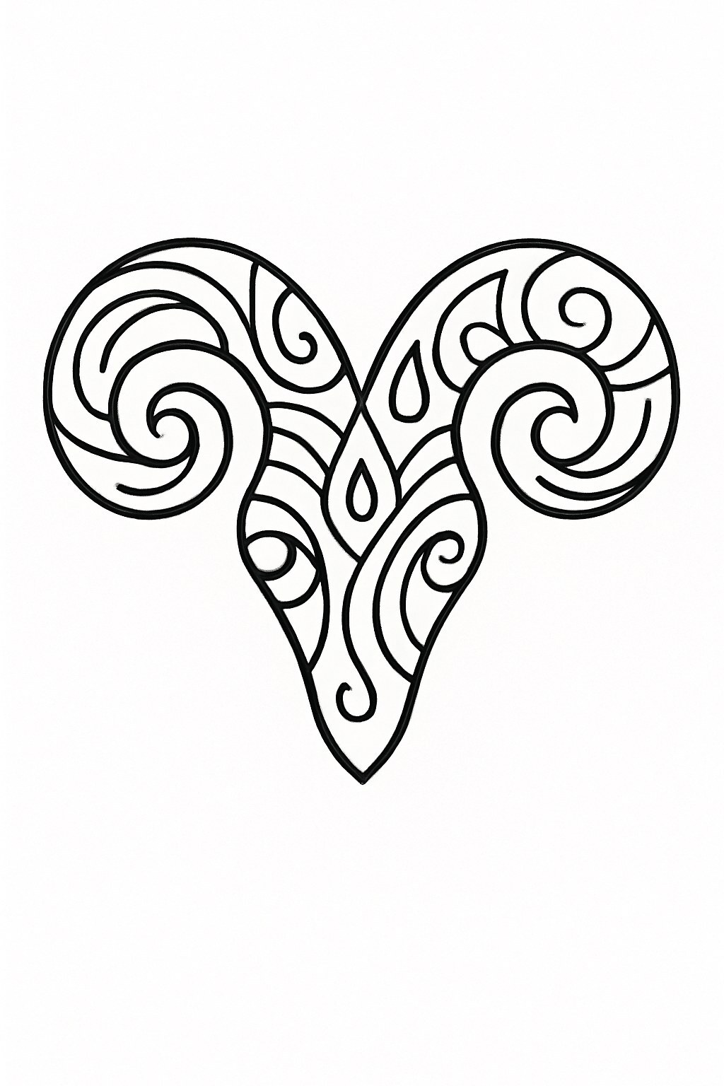 Artistic Aries Symbol