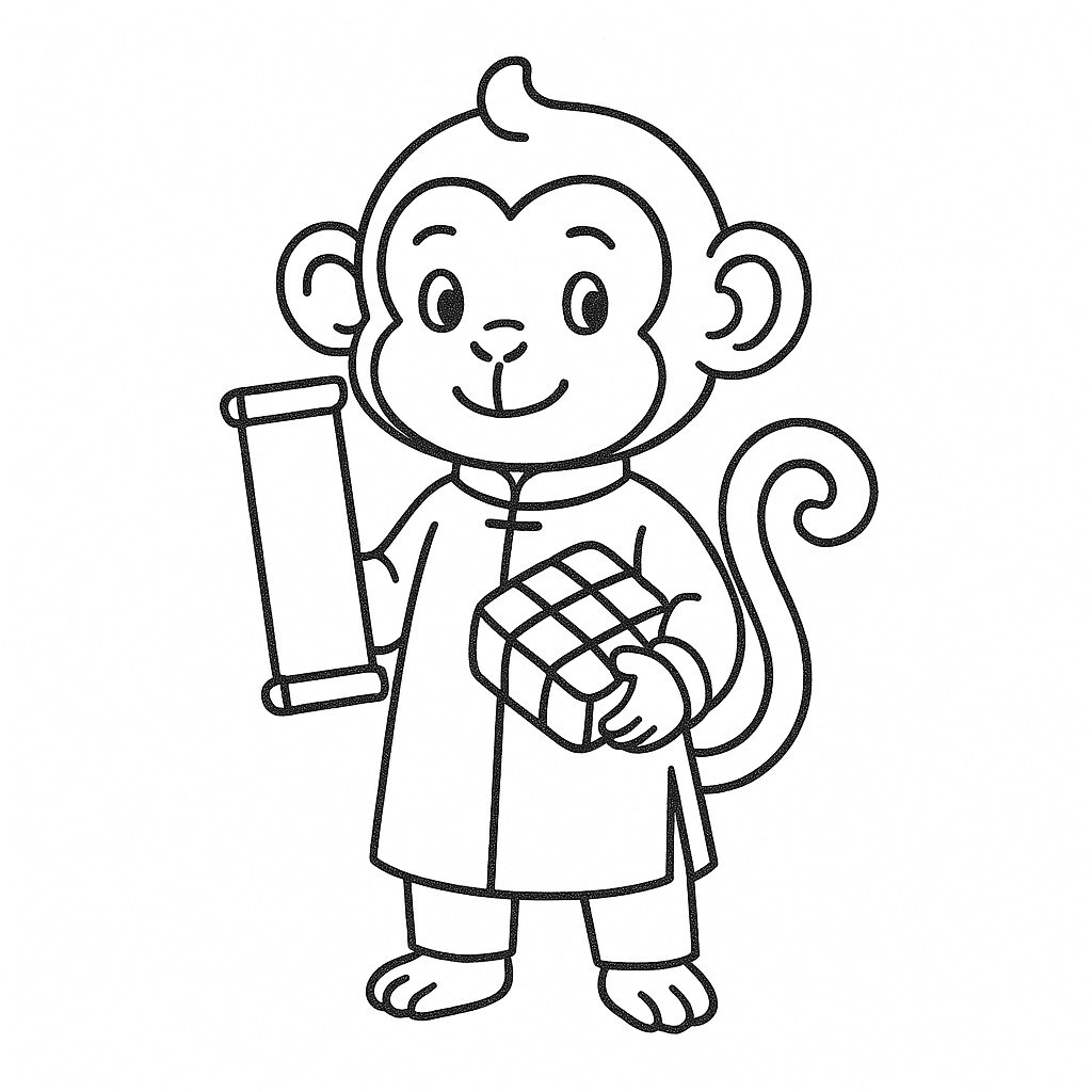 Traditional Lunar New Year Monkey