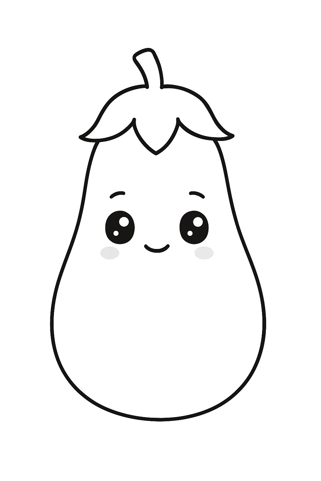Cute Japanese-style Eggplant