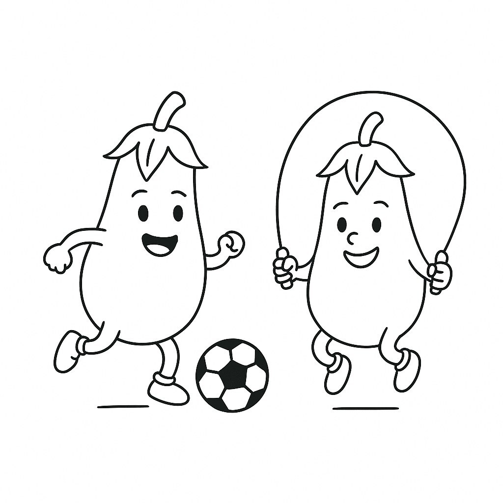 Eggplant Having Fun