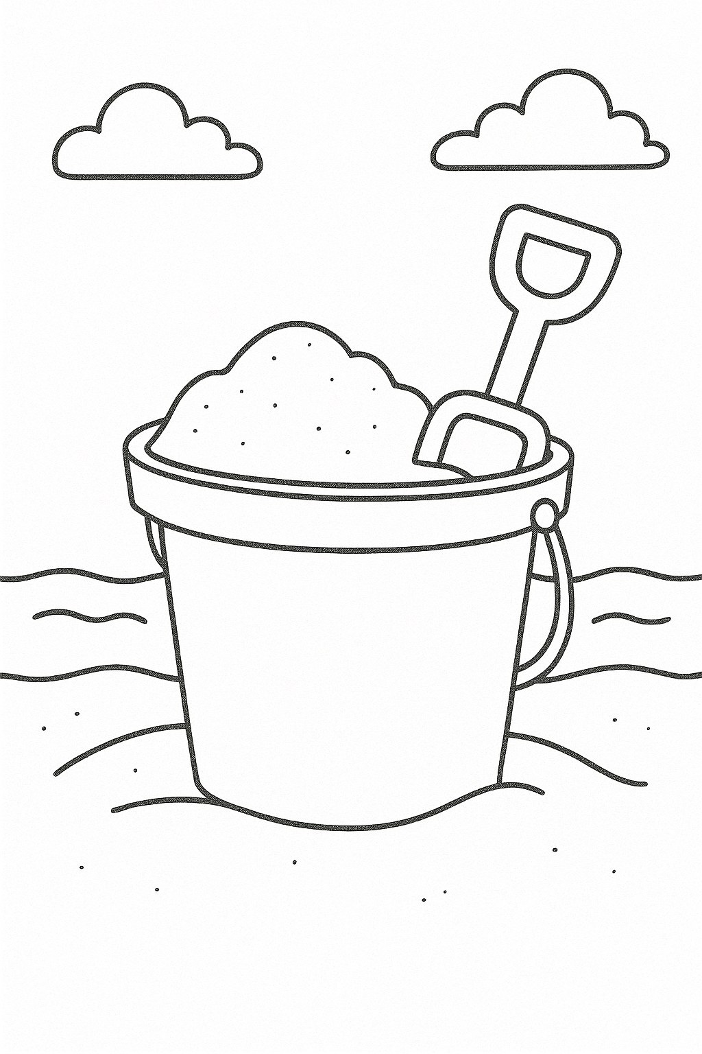Sand Bucket on the Beach